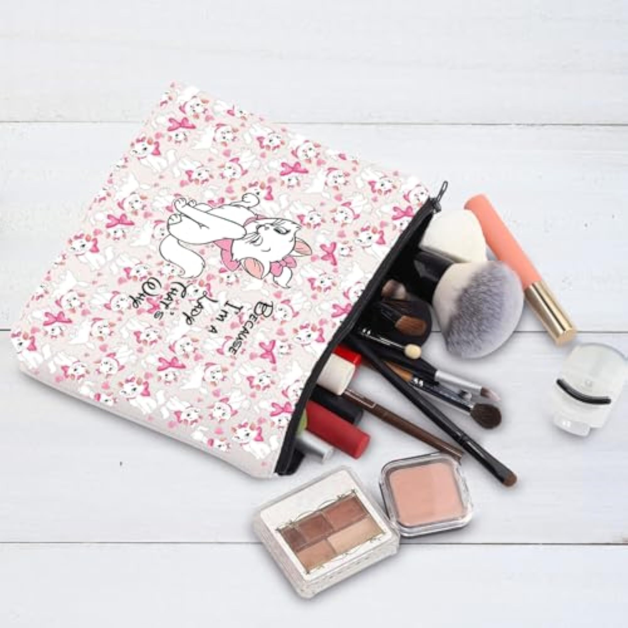 Cartoon Cat Makeup Cosmetic Bag, Gift for Cat Lovers